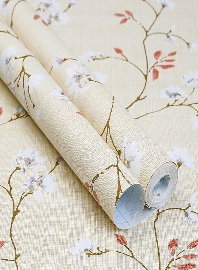 PIXELPACE Self Adhesive Peel Stick 45 x 304 cm Waterproof Wallpaper for Living Room Hall Bedroom Decoration PVC Vinyl DIY Wall Stickers, Count of (1, Floral Style-5) - Image 1